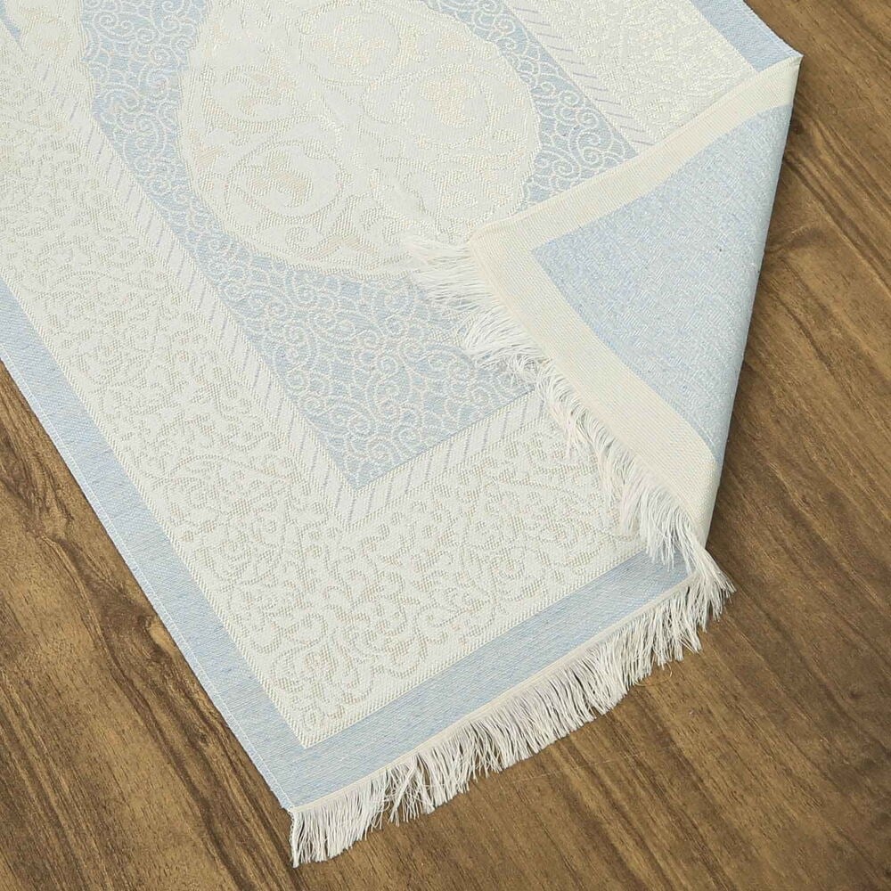 Hediyelik İpek Nur Tafta Seccade Bebe Mavisi 68x110 cm - 200 gr
