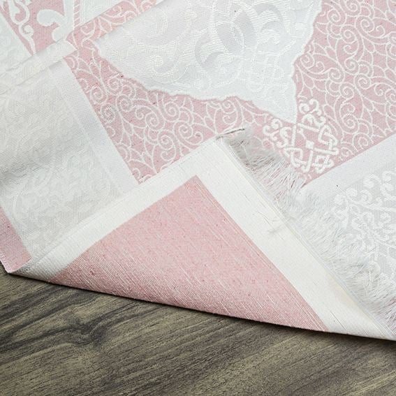 Hediyelik İpek Nur Tafta Seccade Bebek Pembesi 68x110 cm - 200 gr