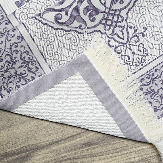 Hediyelik İpek Nur Tafta Seccade Koyu Mor 68x110 cm - 200 gr