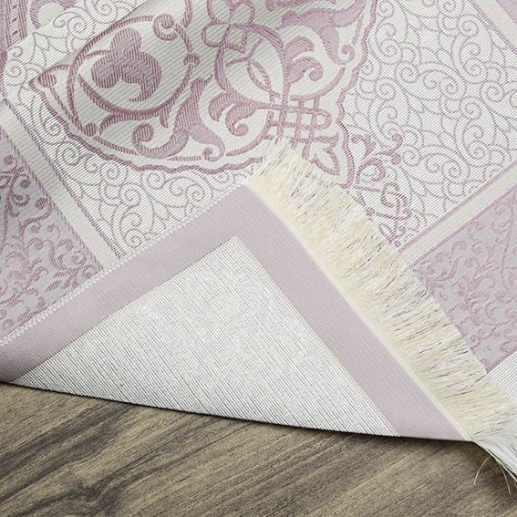Hediyelik İpek Nur Tafta Seccade Lila 68x110 cm - 200 gr