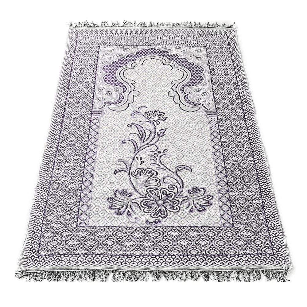 Hediyelik Kadife Kaplı Yasin Kitabı, Seccade, Kokulu Tesbih, Asetat Kutulu (26×23) Paket Mor