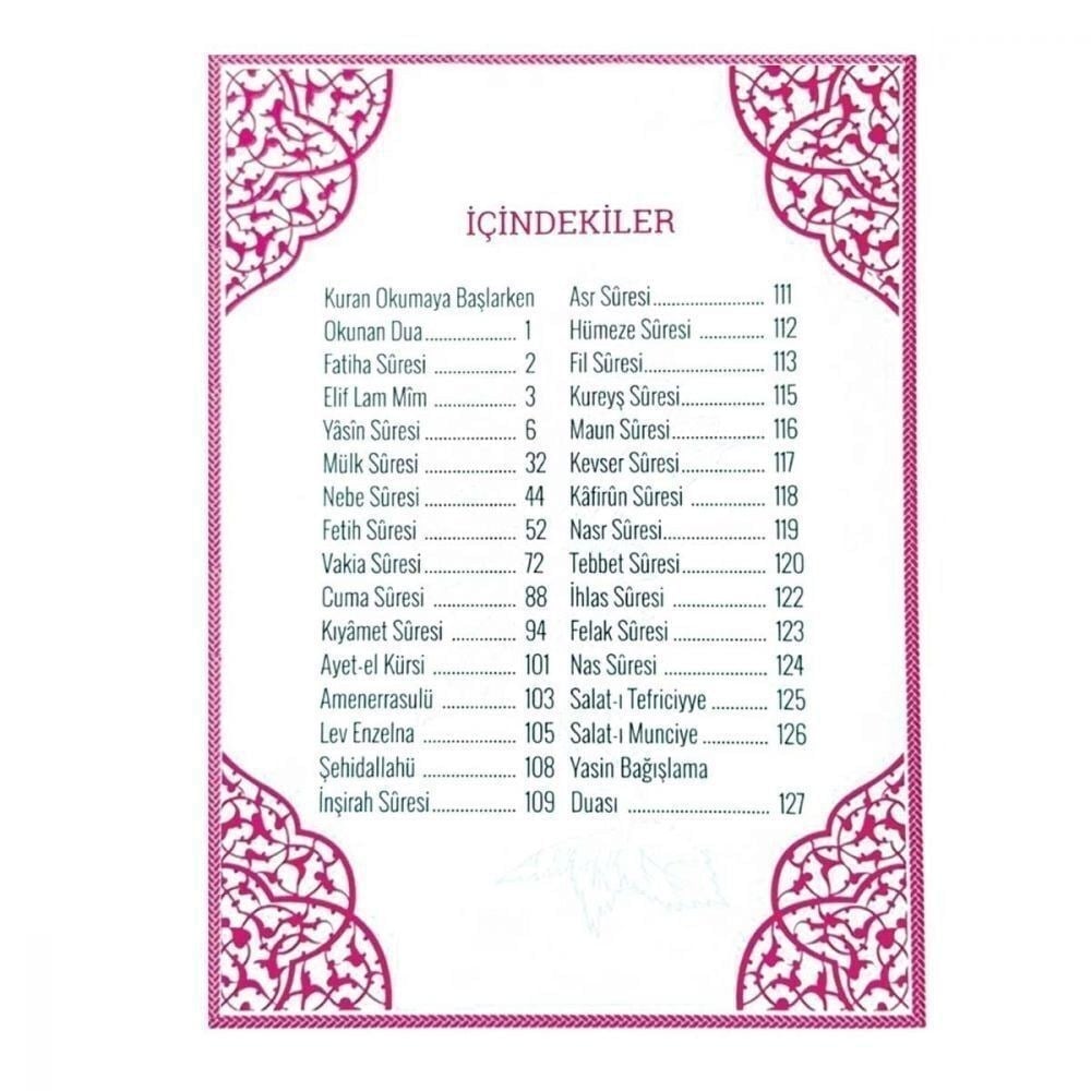 Hediyelik Şantuk Kumaş Çantalı Yasin Kitabı ( 16.5 x 12.5 cm ) Vizon