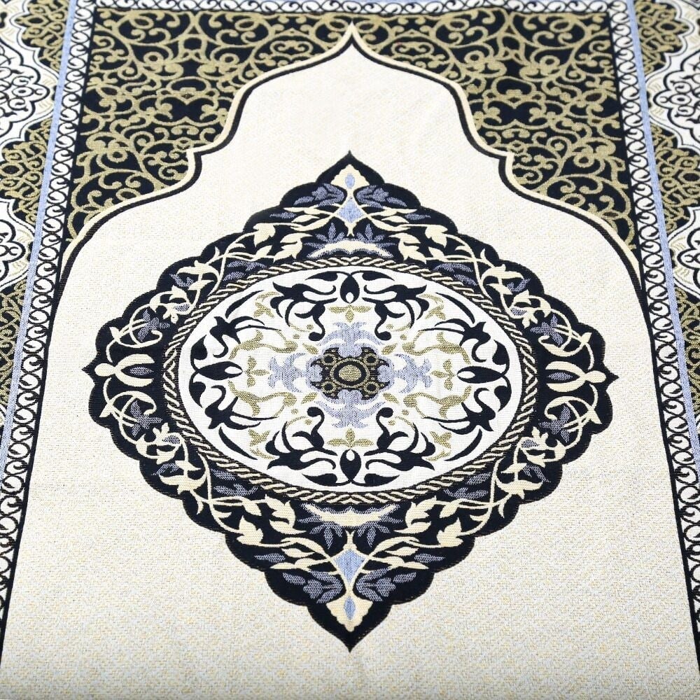 Hediyelik Tafta Seccade Siyah-Gold 68x110 cm - 200 gr