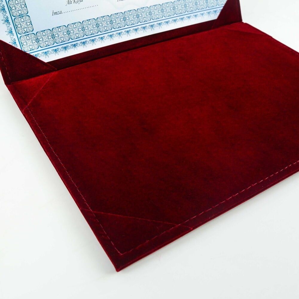 İcazetname Termo Floklu Cilt Bordo (24X31cm)