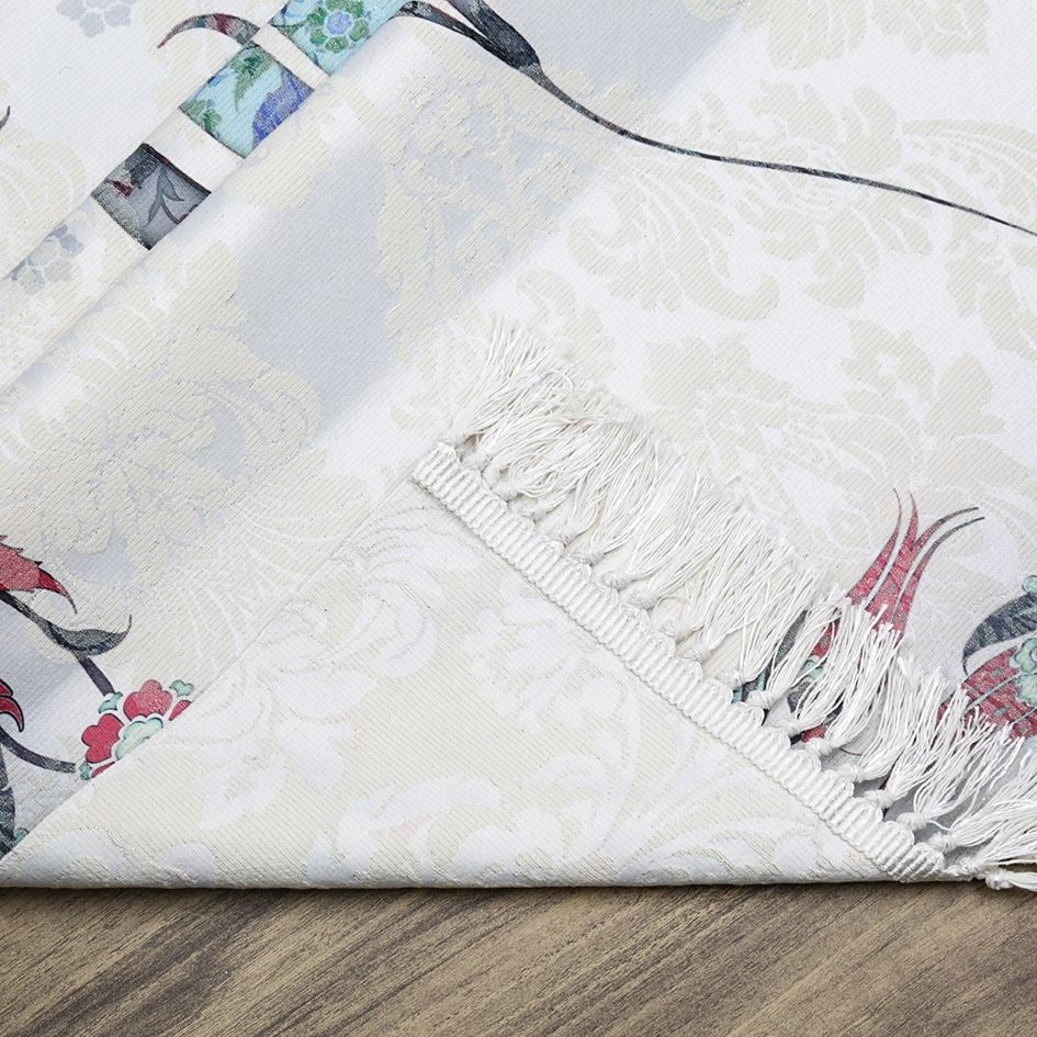 İnce Pamuk Çocuk Seccadesi Mavi - Lale 77×44 cm 180 gr - Tesbih Hediyeli