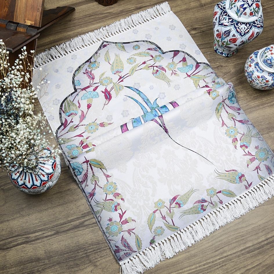 İnce Pamuk Seccade Turkuaz - Lale 70x117 cm - 370 gr