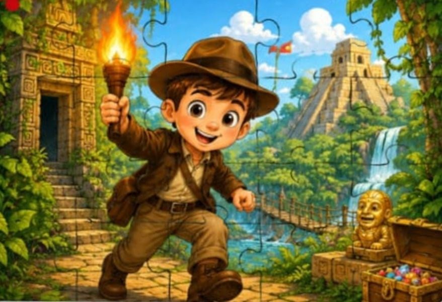 Indiana Jones Huzi - 24 Parça Ahşap Puzzle