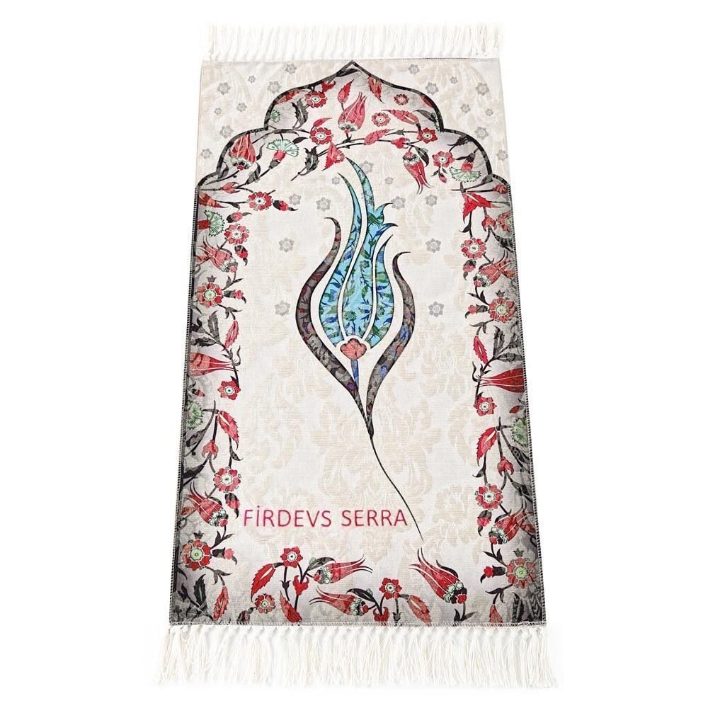 İsme Özel Çocuklar İçin Silindir Kutuda (18x10) Namaz Seti Mavi 34x57 cm - 180 gr