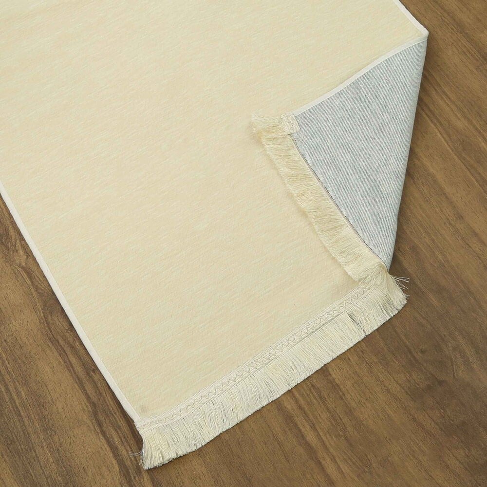 İsme Özel El Kuba Lüks Astarlı Biyeli Seccade-Krem (66X125cm) 565 gr