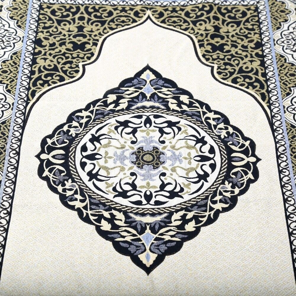 İsme Özel Hediyelik Tafta Seccade Siyah-Gold 68x110 cm - 200 gr