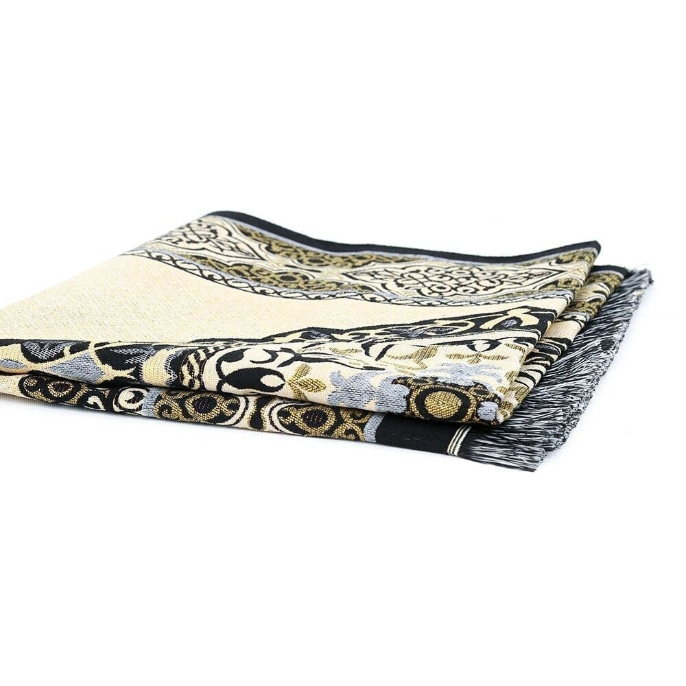 İsme Özel Hediyelik Tafta Seccade Siyah-Gold 68x110 cm - 200 gr
