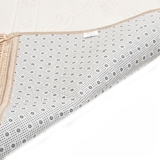 isme Özel Lüks Kadife Peluş Seccade-Krem-70 x 110 cm - 750 gr