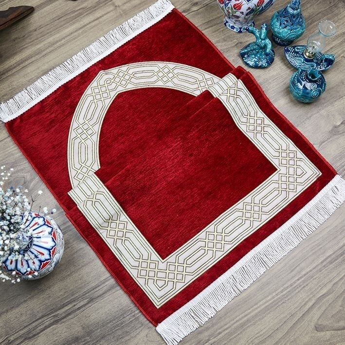İsme Özel Seccade Payidar Bordo 65x115 cm - 320 gr