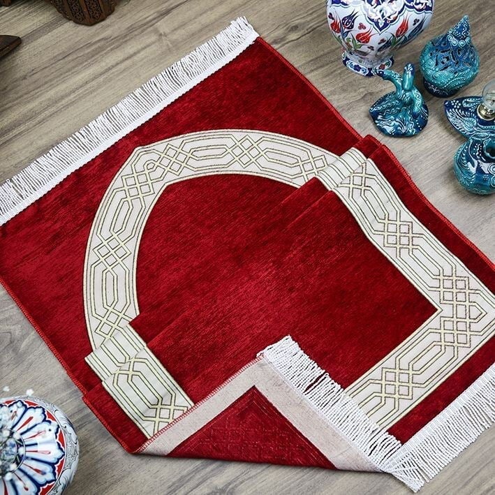 İsme Özel Seccade Payidar Bordo 65x115 cm - 320 gr