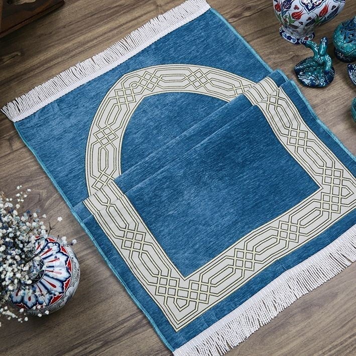 İsme Özel Seccade Payidar Turkuaz 65x115 cm - 320 gr
