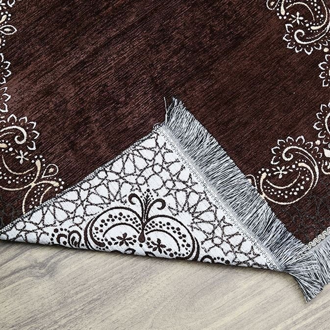 İsminizi Seccadeye Nakşediyoruz ,İsme Özel Seccade Munis Kahve 65x115 cm - 320 gr