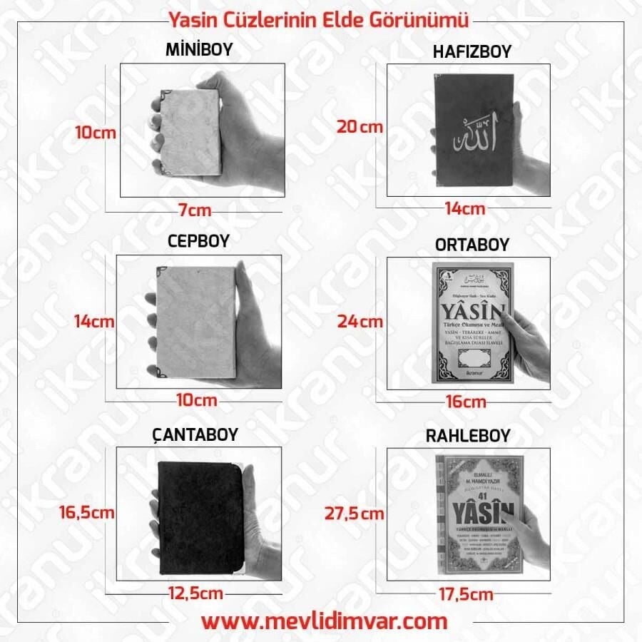 Kadife Kaplı Yasin Kitabı 10 Adet Çanta Boy 12×16,150 gr, 128 Sayfa Allah Lafızlı, İsim Baskılı-Siyah