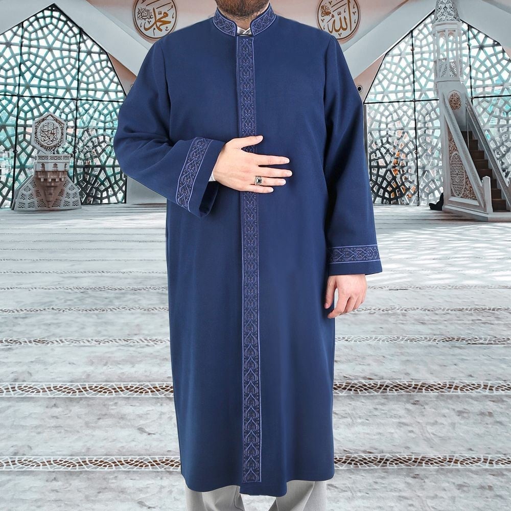 Kışlık Kaşe İmam Cübbesi Makam Lacivert