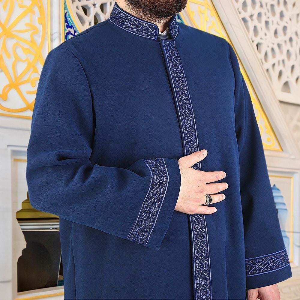 Kışlık Kaşe İmam Cübbesi Makam Lacivert