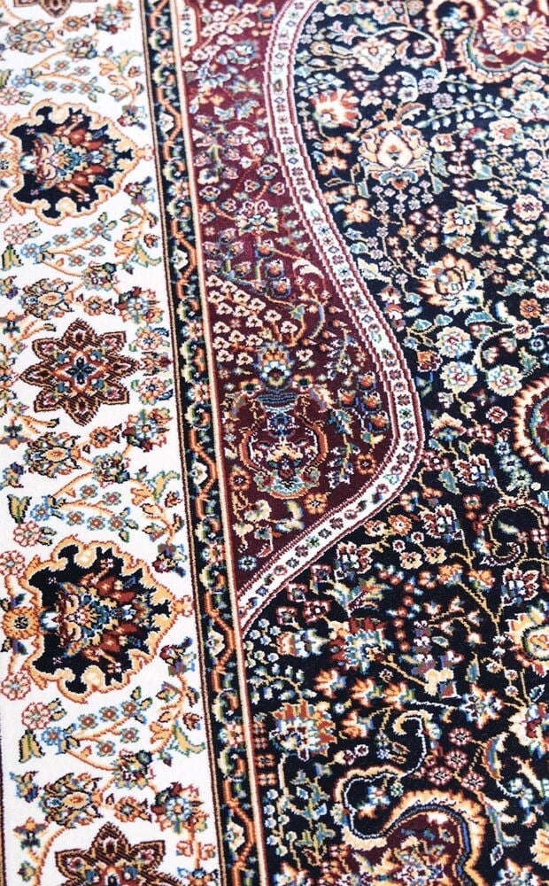 Lale Mihrap  Seccade  Ultra Lüks % 100 Modal, Sık Dokuma Halı  Seccade-Lacivert (80x120 cm)