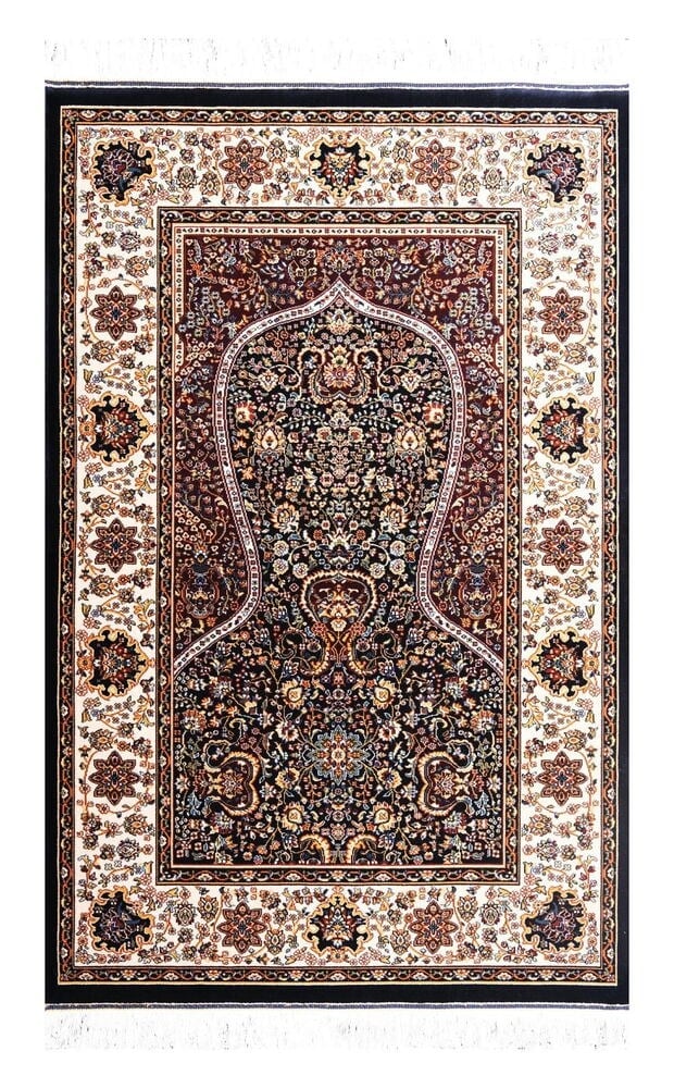Lale Mihrap  Seccade  Ultra Lüks % 100 Modal, Sık Dokuma Halı  Seccade-Lacivert (80x120 cm)