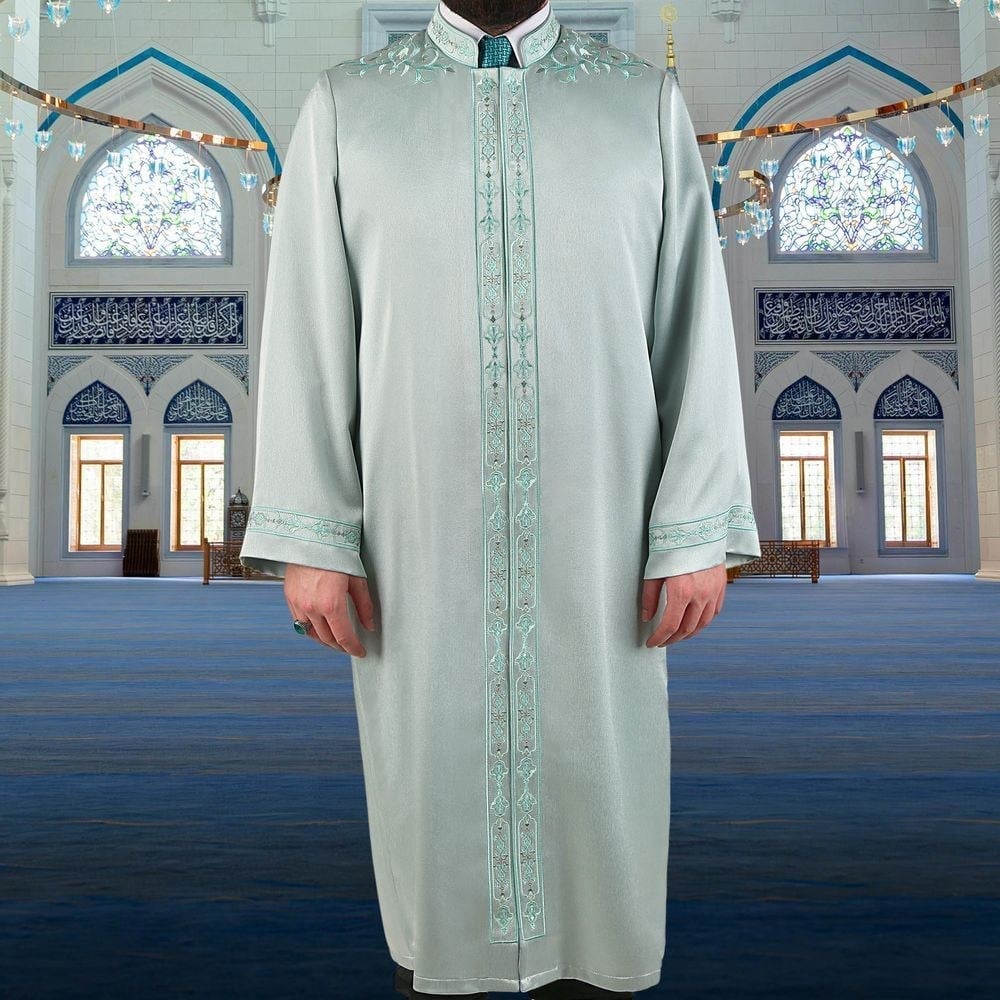 Lüks Haseki İmam Cübbesi Su Yeşili