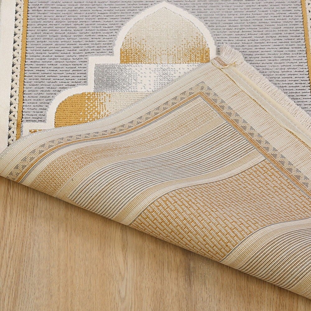 Lüks Kadife  Halı Tipi  Akasya  Çocuk Seccade - Gri( 40*72 cm)