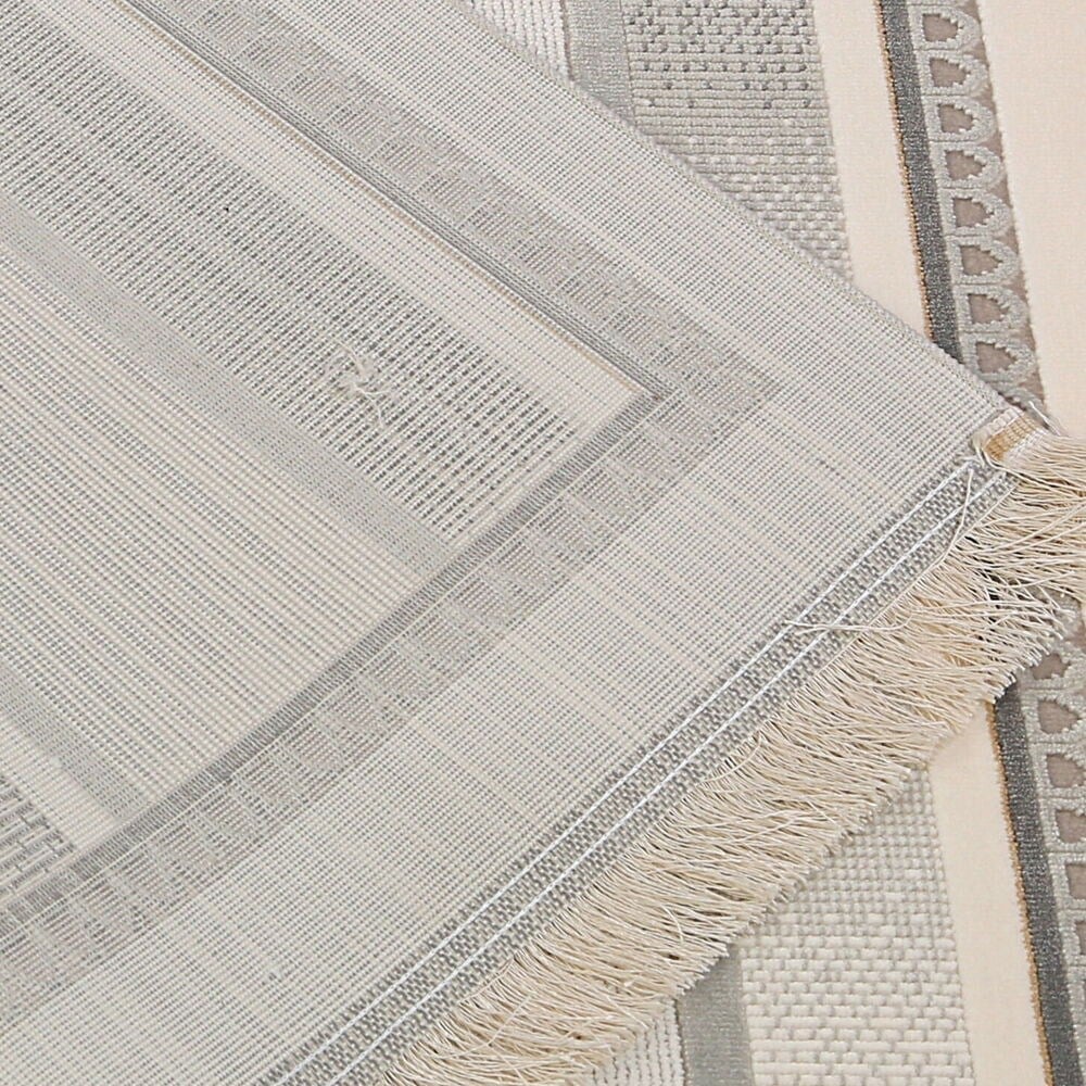 Lüks Kadife Akasya Mihrap  Seccade  Ultra Lüks % 100 Modal, Sık Dokuma Halı  Seccade-Krem (80x120 cm) 2080 gr