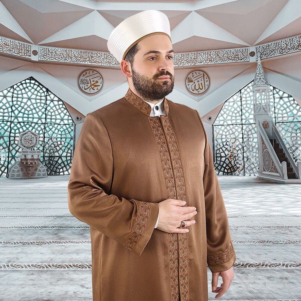 Lüks Muhacir İmam Cübbesi - Kahverengi