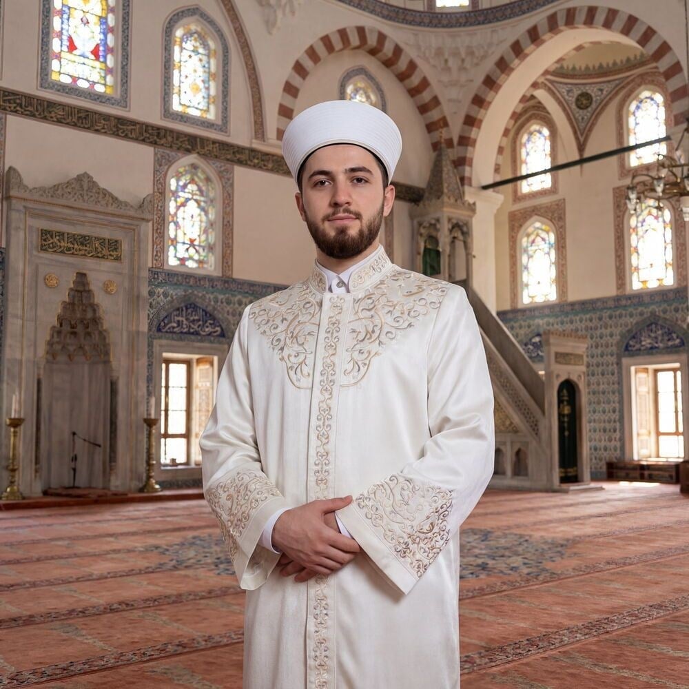 Lüks Nevevi İmam Cübbesi - Krem