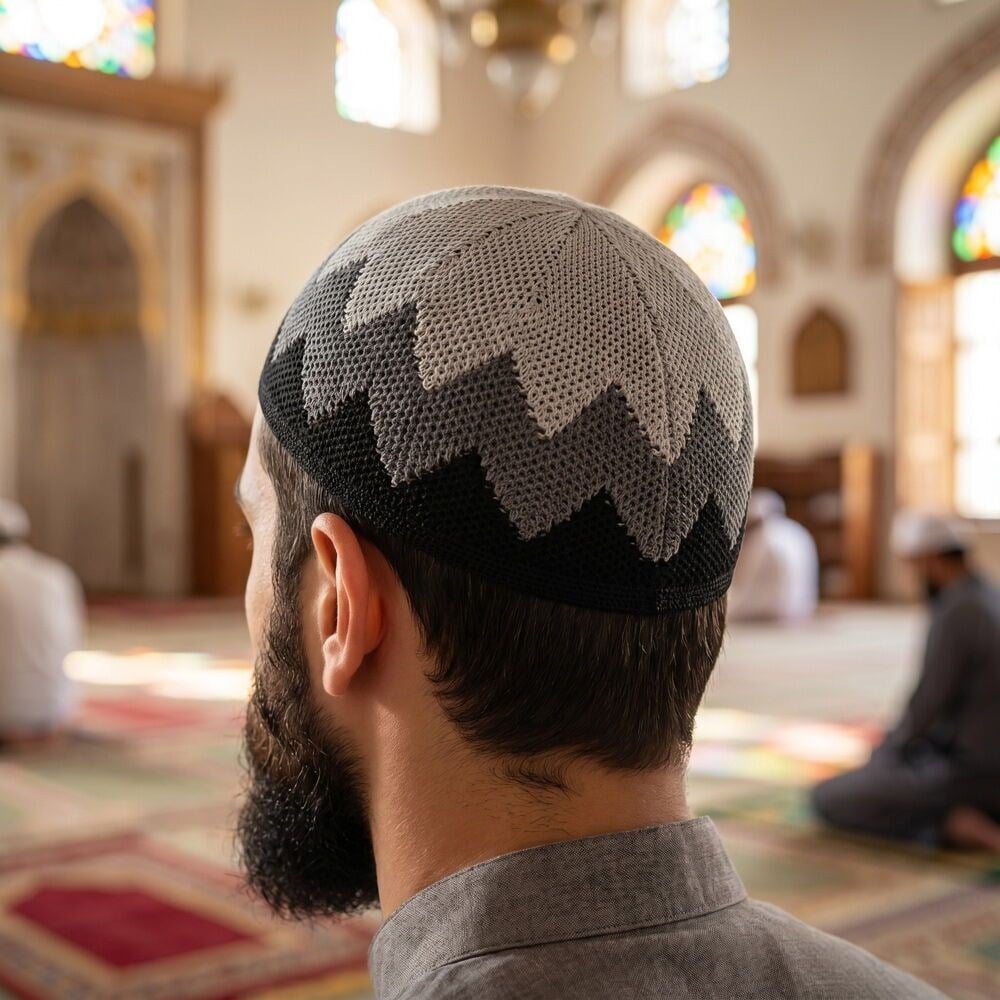 Lüks Örme Takke 3 Renk - Beyaz-Gri-Siyah