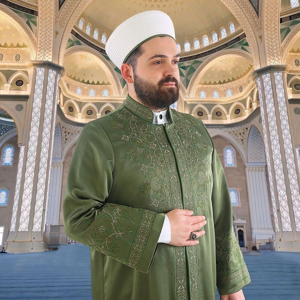Lüks Veşkuru İmam Cübbesi - Yeşil