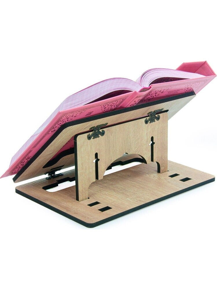 Masaüstü Kadameli Ayarlanabilir Ahşap Kızımın  Rahlesi Ve Kitap Okuma Standı  (32 x 23 cm)