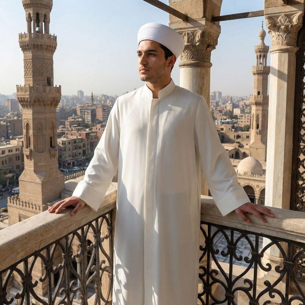 Mecelle Namaz ve İmam Cübbesi Uzun Beyaz Enderun Model