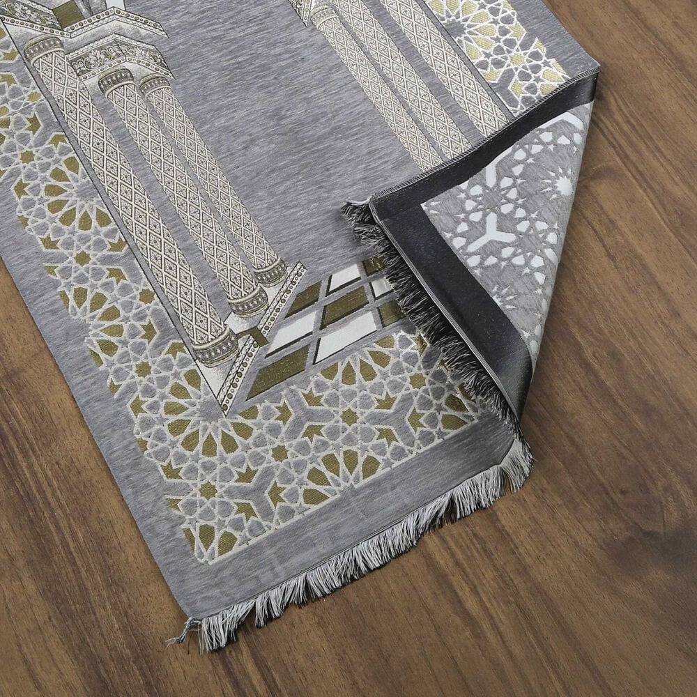Medine Lüks Şönil Seccade Gri (66 x 120 cm) 520 gr