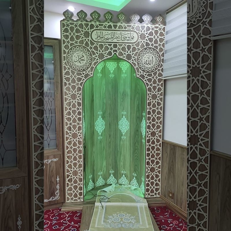 Mescit ve Evler için Portatif Mihrab Bütün Model 135*200 Cm