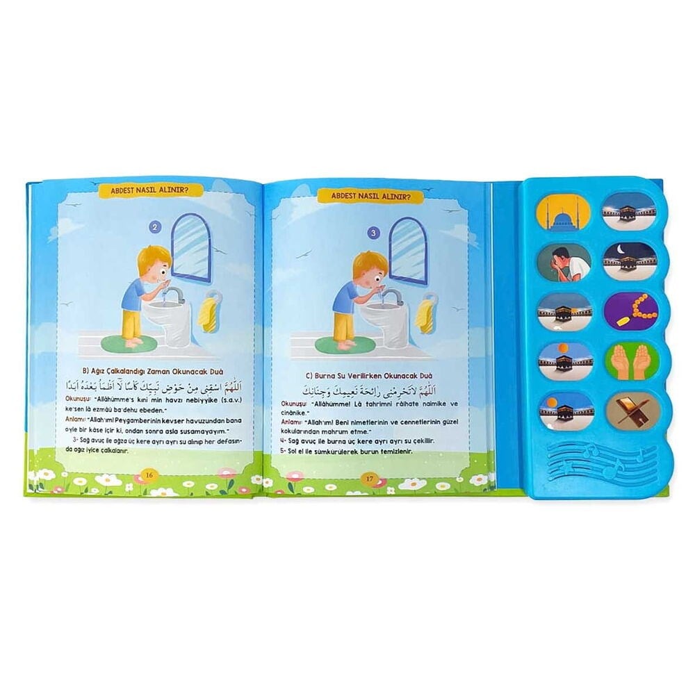 Namaz Öğreten Cihaz Resimli Kitap Seti Mavi -64 Sayfa