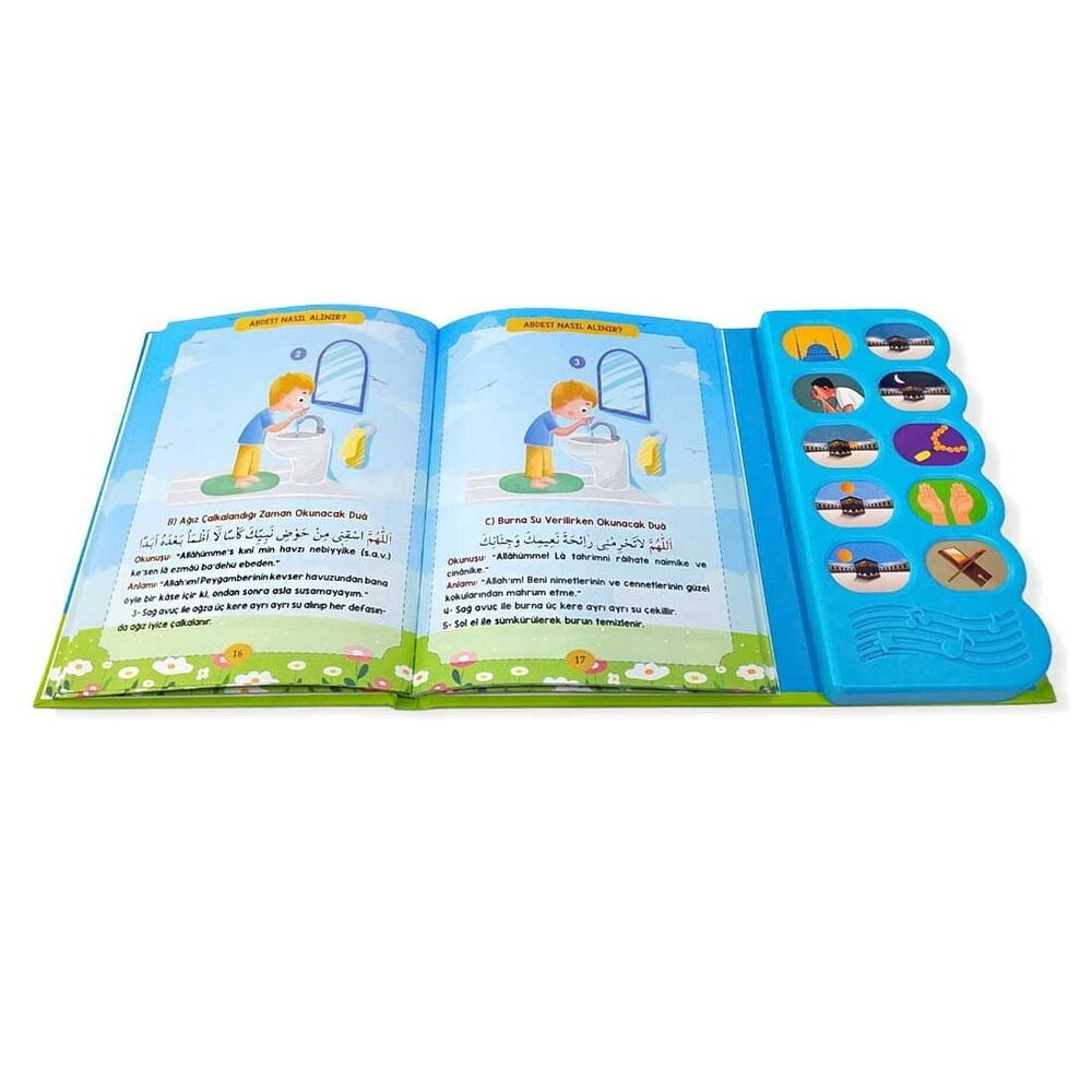 Namaz Öğreten Cihaz Resimli Kitap Seti Mavi -64 Sayfa