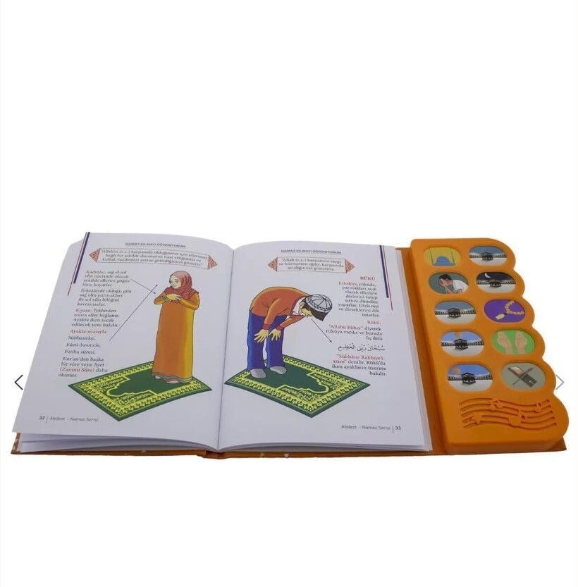 Namaz Öğreten Cihaz Resimli Kitap Seti Turuncu-64 Sayfa