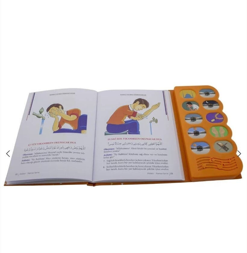 Namaz Öğreten Cihaz Resimli Kitap Seti Turuncu-64 Sayfa