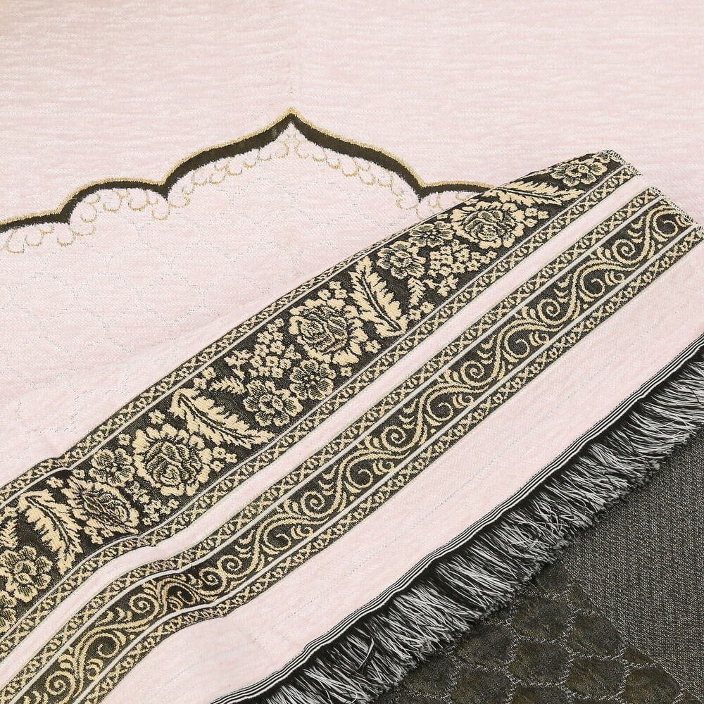 Osmanlı Sütunlu Şönil Seccade - Pembe (75*115 cm)