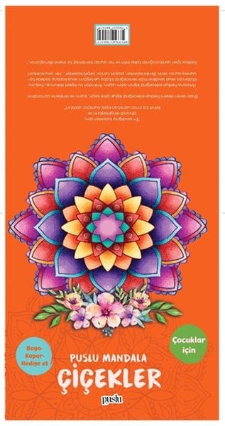 Puslu Mandala - Çiçekler (Boya-Kopar-Hediye Et)