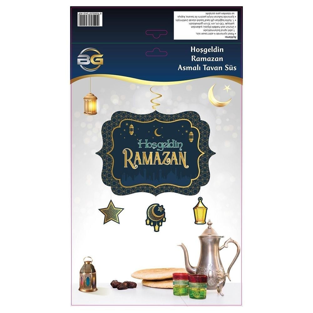 Ramazan Süsü Hoşgeldin Ramazan Asmalı Tavan Süsü Ramadan Kerim