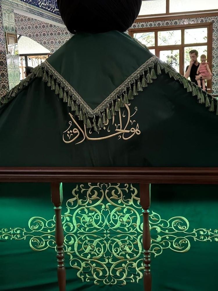 Sanduka Türbe Tabut Örtüsü & Puşide Bordo ( Özel Ölçü Yapılmaktadır.) Kırklar Türbesi 7 Mt