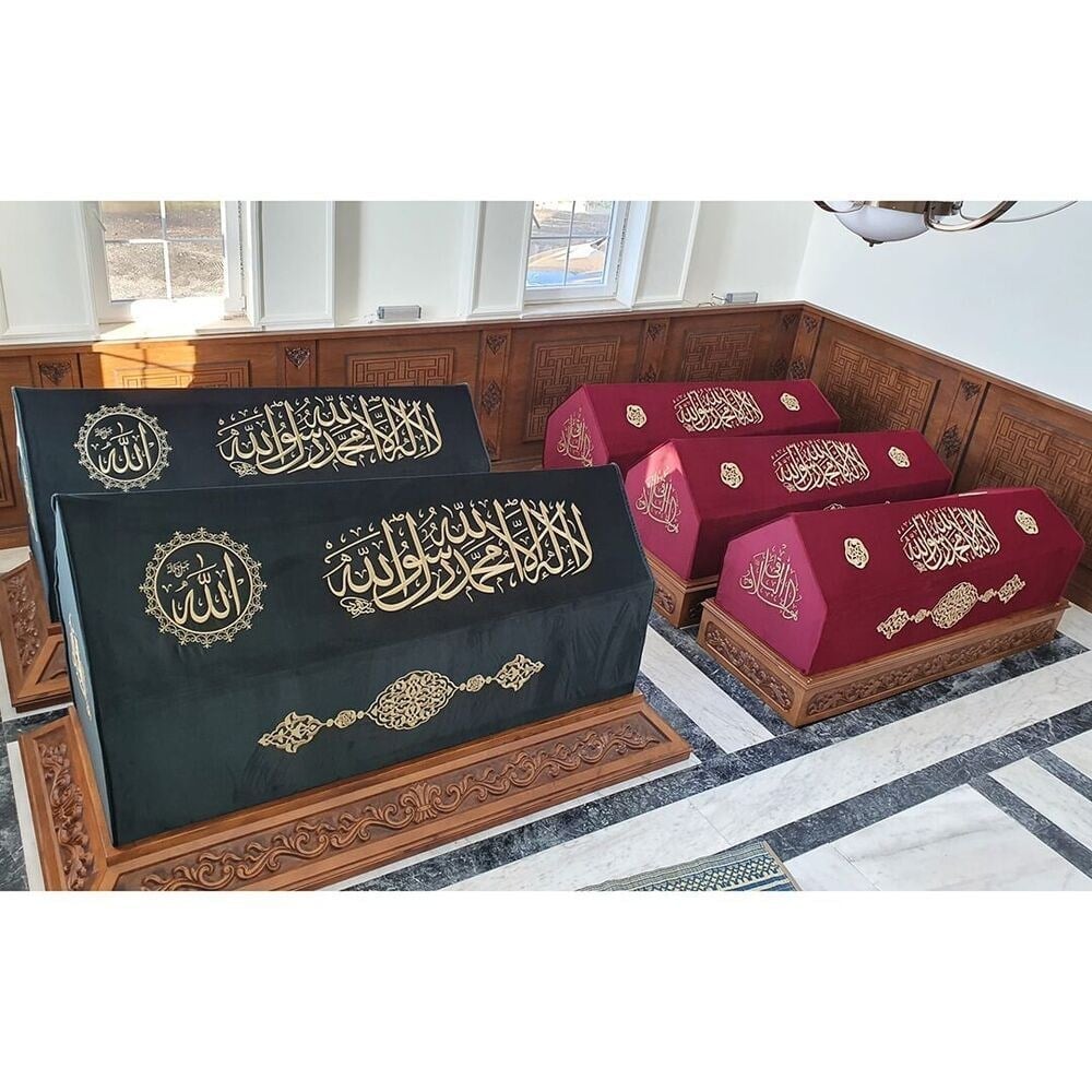 Sanduka Türbe Tabut Örtüsü & Puşide Kaanlar Vakfı kulliyesi ( Özel Ölçü Yapılmaktadır.) - Hayrat