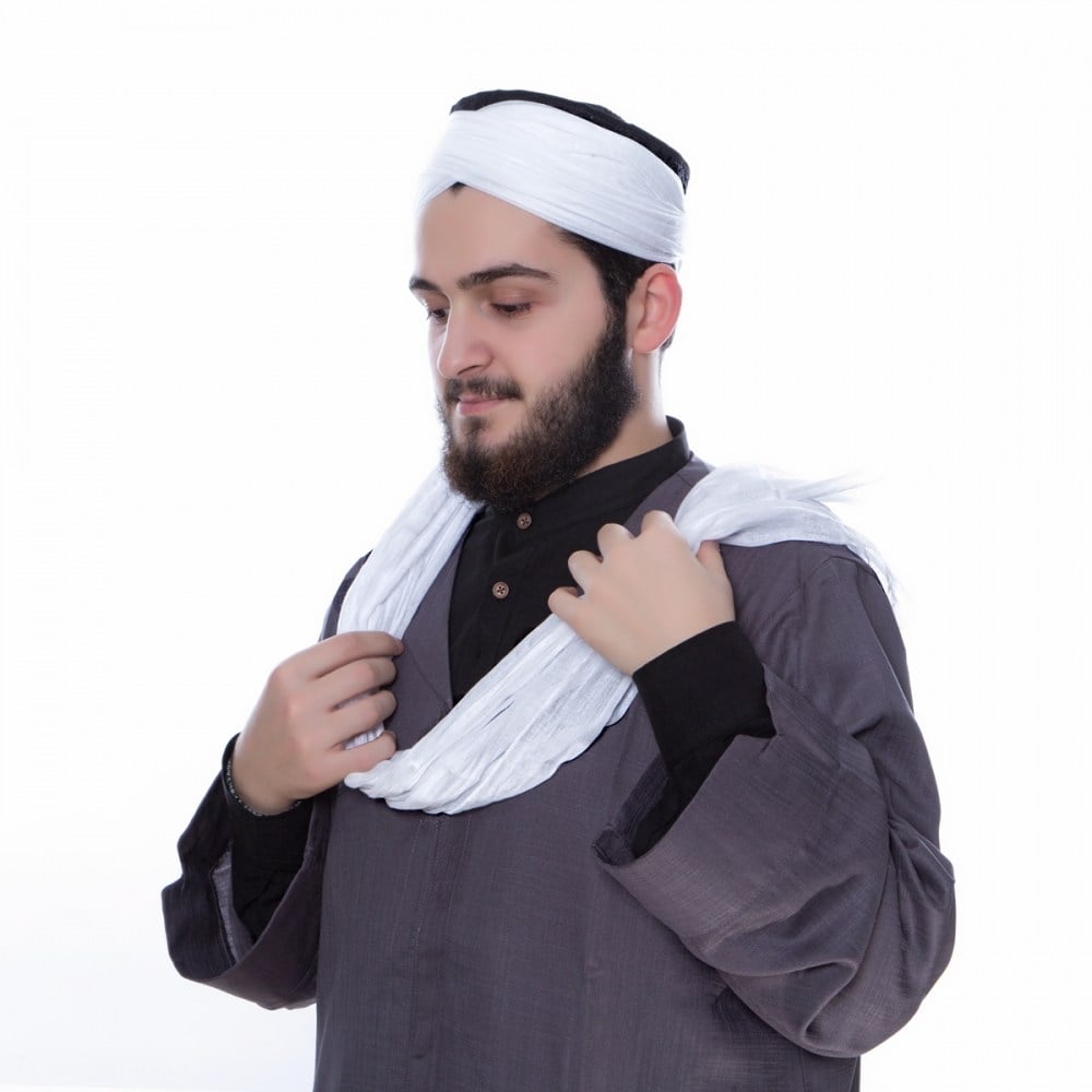 Sarık Kumaşı Beyaz % 100 Pamuk  (43 * 300 cm)
