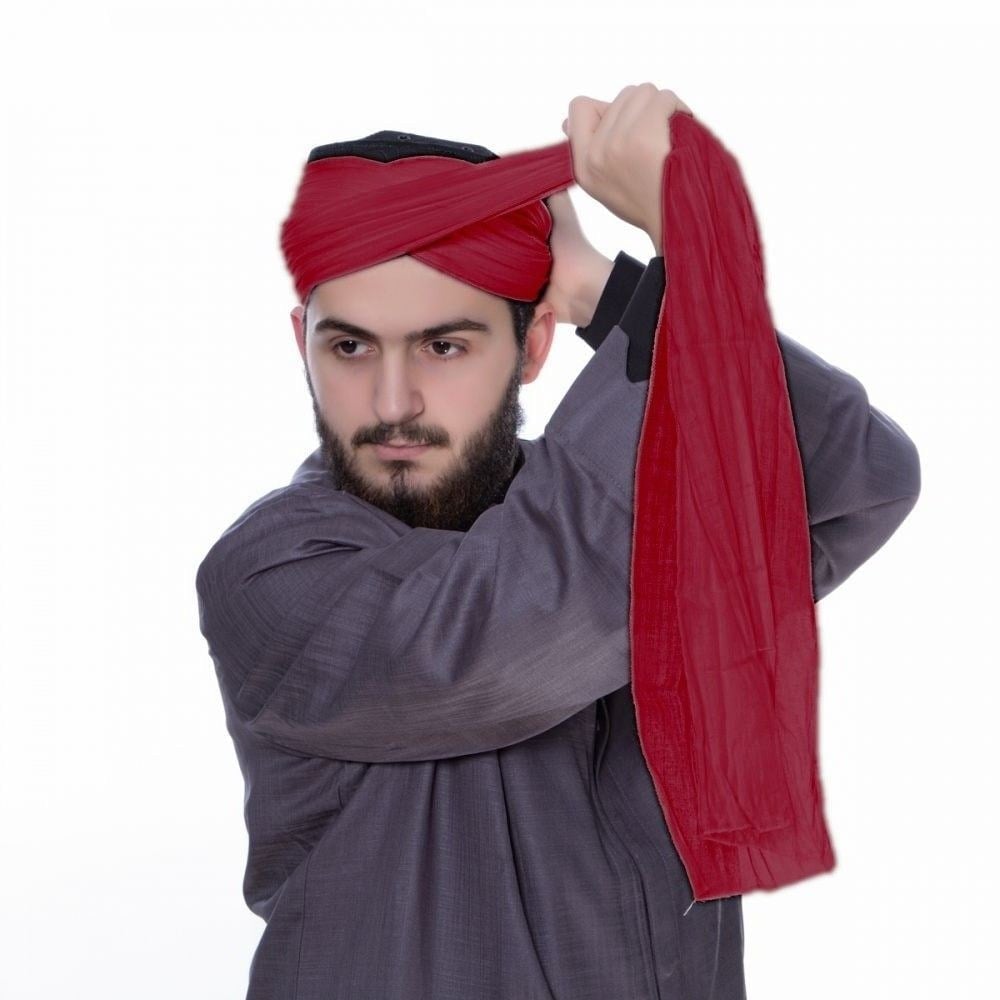 Sarık Kumaşı Bordo % 100 Pamuk  (43 * 300 cm)
