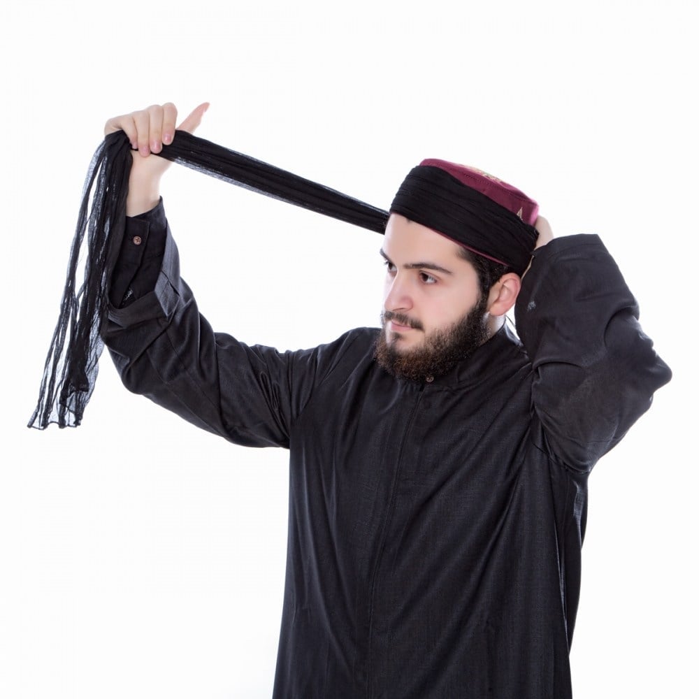 Sarık Kumaşı Siyah % 100 Pamuk  (43 * 300 cm)