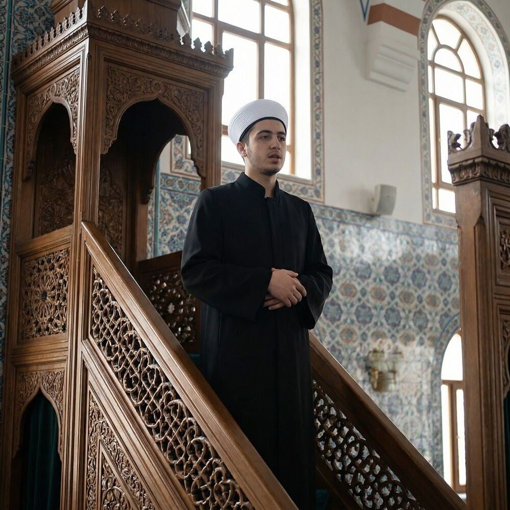 Semmasi Namaz ve İmam Cübbesi Uzun Siyah Enderun Model