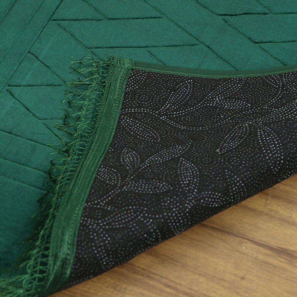 Soft Yumuşak Kadife Peluş Seccade Yeşil 80 x 110 cm - 1100 gr